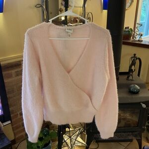 Cozy Blush V-Neck Sweater